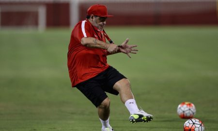 Diego Maradona Oversees Training at New Club Fujairah FC